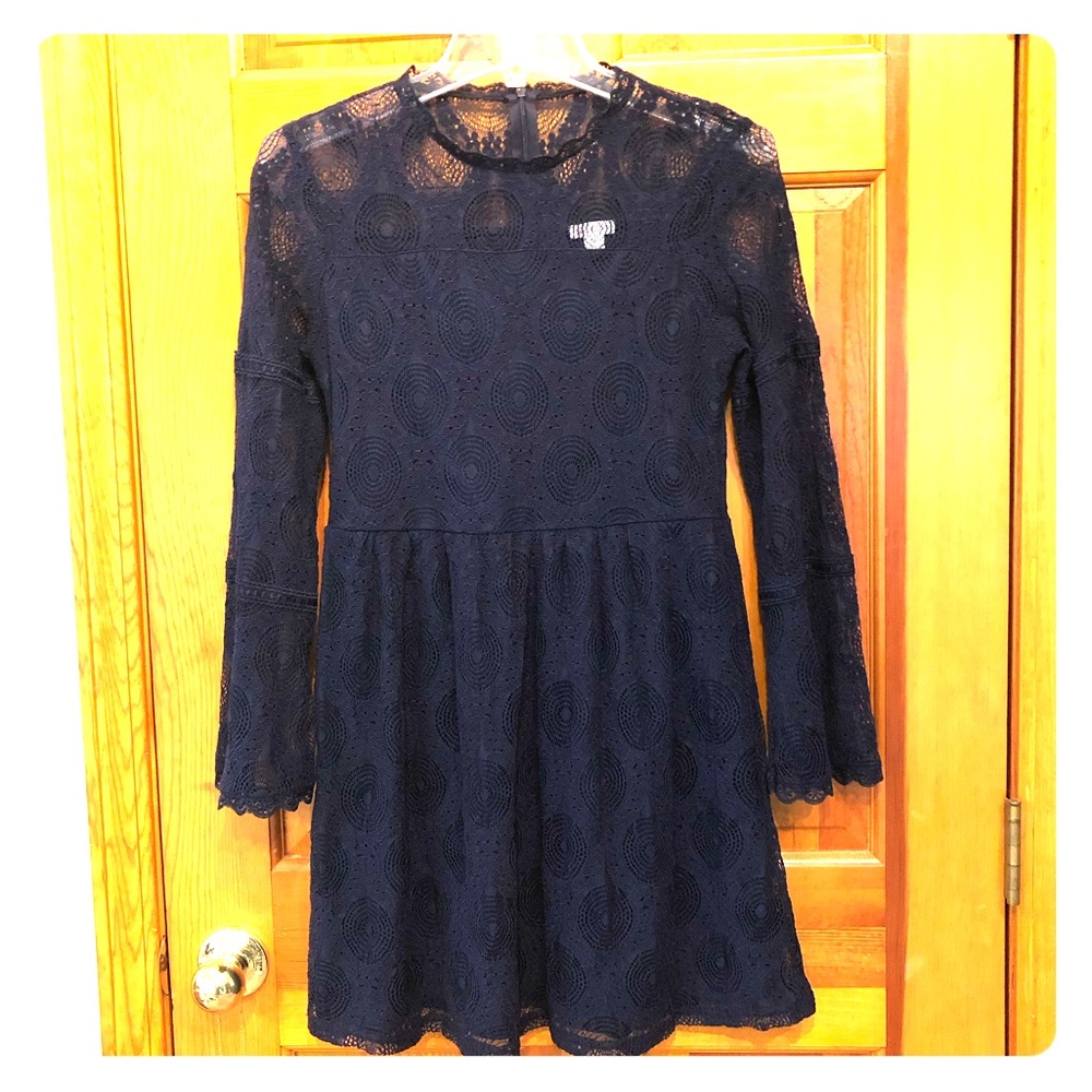 Navy blue lace dress